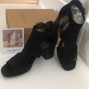Black Block Heel Sandals